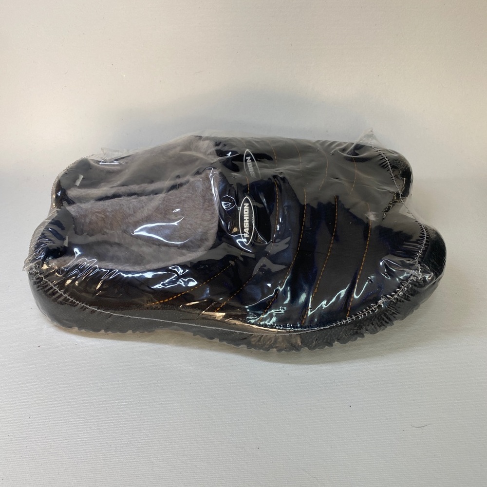 Fashion Fur Lined Slippers Mens 7 Black